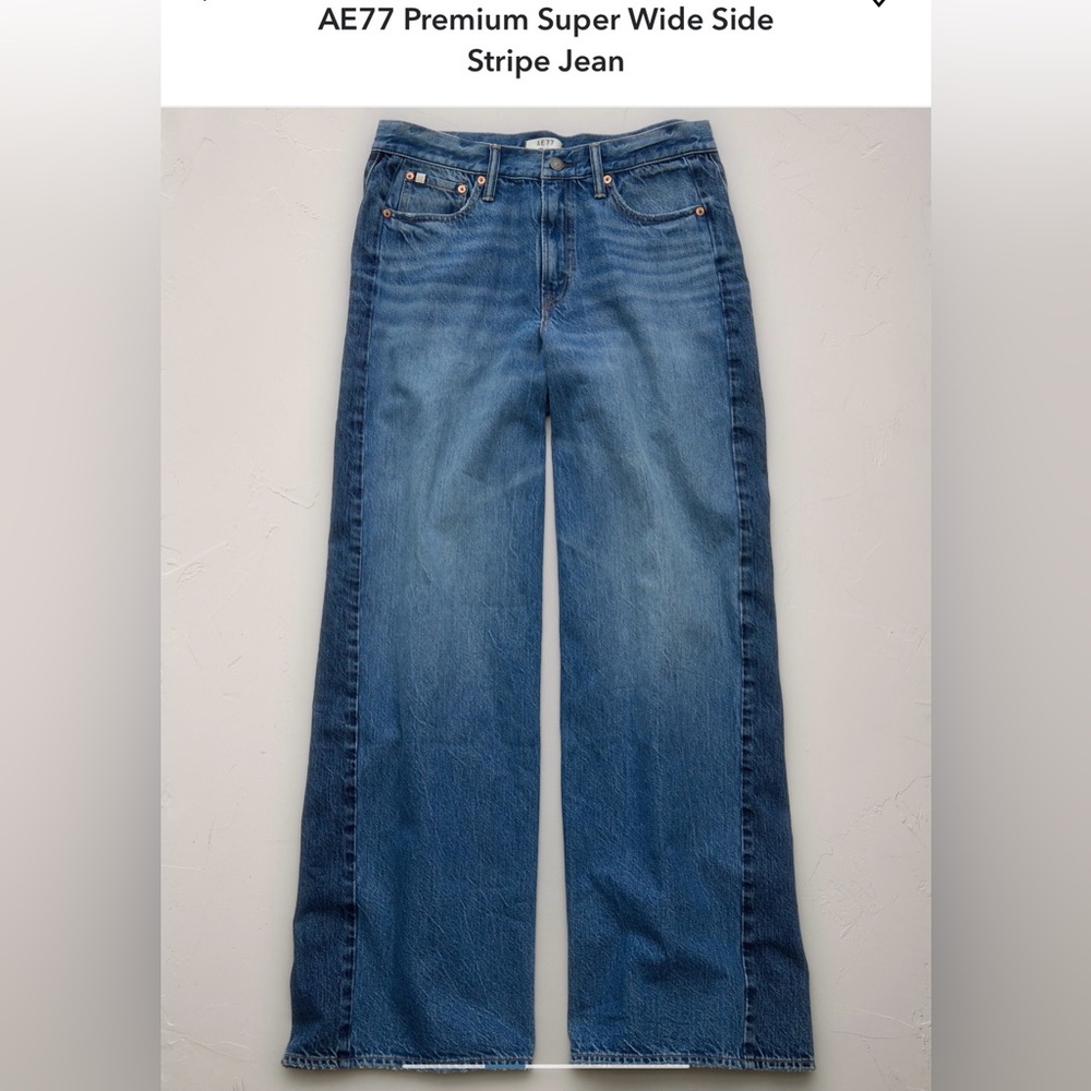 AE77 Premium Super Wide Side Stripe Jean